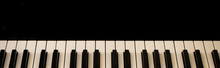 Musical Instrument, Piano Keys On Black Background
