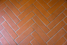 Terracotta Tiles Floor For Abstract Texture Background