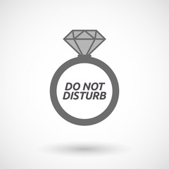 Wall Mural - Isolated ring with    the text DO NOT DISTURB