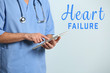 © Africa Studio - Cardiology and health care concept. Doctor working with tablet on color background