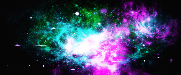 Wall Mural - stars and galaxy space background,
