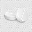 Two vector realistic medical pill icons.
