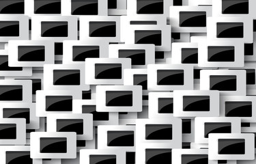 Wall Mural -  Optical illusion black and white