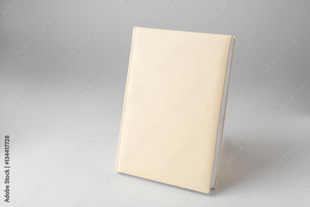 Blank book on white background