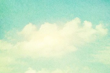  grunge retro sky and soft cloud with pastel color, abstract background