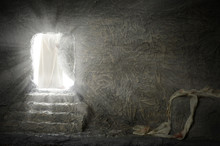 Jesus Leaving Empty Tomb