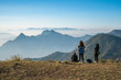 © boyloso - Group of women traveller standing to see the highland mountains in northern region of Thailand.