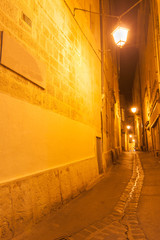 Sticker - Back streets and lanes at night Montpellier France urban & architecture vertical