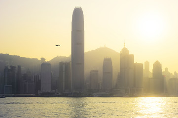 Wall Mural - Hong Kong at sunset