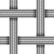 Vector seamless pattern of braided metal cable
