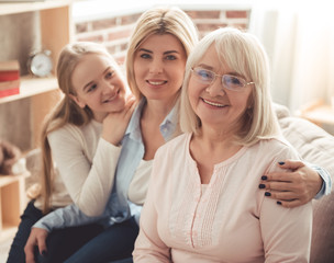 Daughter, mom and granny