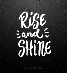 rise and shine calligraphy.