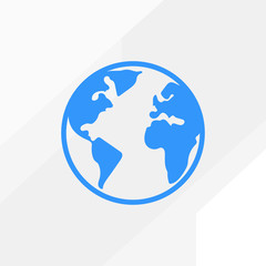 Poster - Earth minimalistic vector icon for web design and mobile application user interface