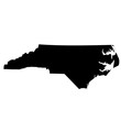 map of the U.S. state North Carolina