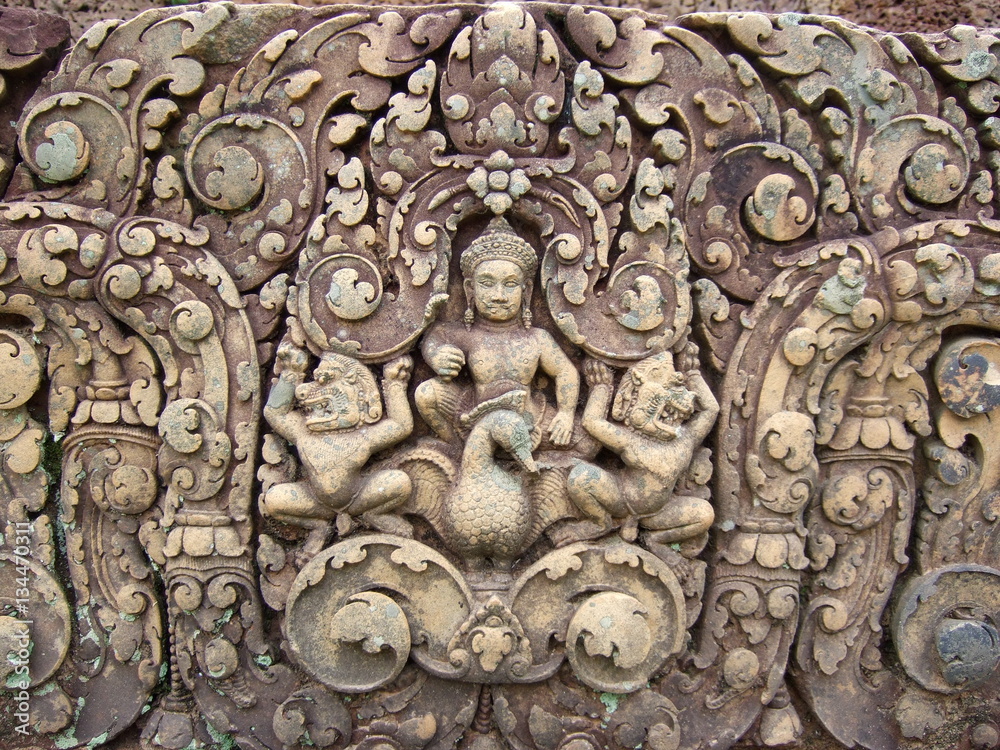 石のレリーフ 遺跡 カンボジア 彫刻 芸術 壁画 Stock Photo | Adobe Stock