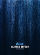 © stonepic - Magic Glitter Background in blue Color. Poster Backdrop with Shine Elements.