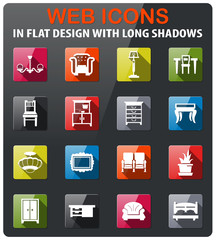  furniture icon set