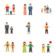 © juliars - Family relationships icons set, flat style