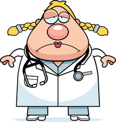 Sticker - Sad Cartoon Doctor