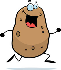 Sticker - Cartoon Potato Running