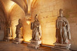 Portogallo, 30/03/2012, il monastero medievale di Alcobaca, fondato nel 1153: la Sala Capitolare, la stanza dove i monaci si riunivano per discutere le questioni quotidiane, piena di statue barocche