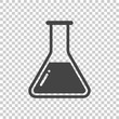 Chemical test tube pictogram icon. Chemical lab equipment isolated on isolated background. Experiment flasks for science experiment. Trendy modern vector symbol. Simple flat illustration