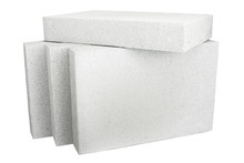 Lightweight Foamed Gypsum Block Isolated On White