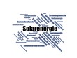 Solarenergie - Wortwolke word cloud - Erneuerbare Energien, Bilder mit häufig verwendeten Begriffen aus dem Bereich erneuerbare Energien