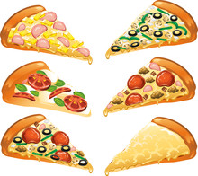 Different Pizza Slices