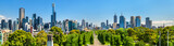 Fototapeta  - Panorama of Melbourne from Kings Domain parklands - Australia