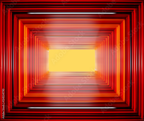 abstrakcyjny-tunel-zbudowany-z-czerwonych-ramek