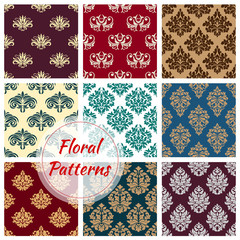 Canvas Print - Floral ornament patterns of flowery tracery