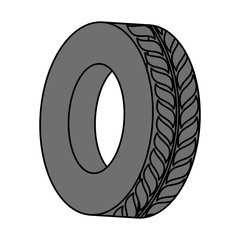 Sticker - single tire icon image vector illustration design 