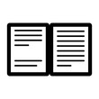 © djvstock - book icon image black and white vector illustration design