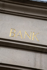 Wall Mural - Bank Sign