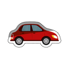 Sticker - Car vehicle transport icon vector illustration graphic design