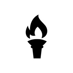 Sticker - torch icon illustration