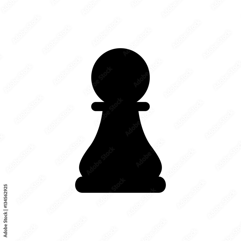 chess pawn icon illustration Stock Vector | Adobe Stock, image size:1000x1000