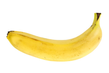 Poster - Ripe banana isolated on white background