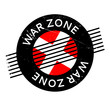 War Zone rubber stamp. Grunge design with dust scratches. Effects can be easily removed for a clean, crisp look. Color is easily changed.