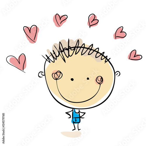 Easy card for valentines day / how to draw happy valentines day cute hand drawn card Stock-Illustration | Adobe Stock