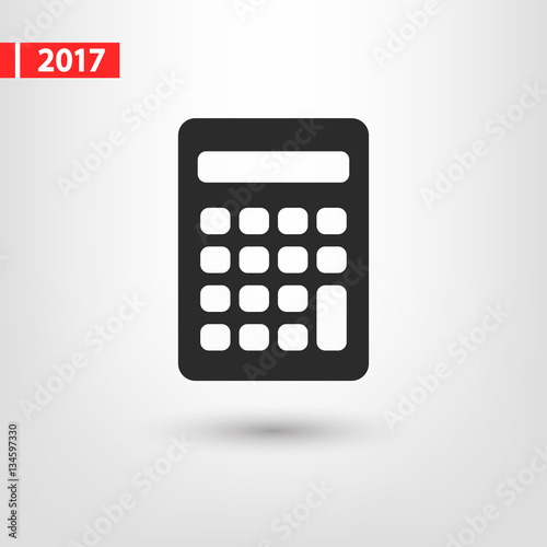 Fotografía calculator icon, vector illustration. Flat design style