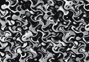 Wall Mural - seamless abstract black and white