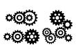 © Anthonycz - Black cogwheel icons on white background