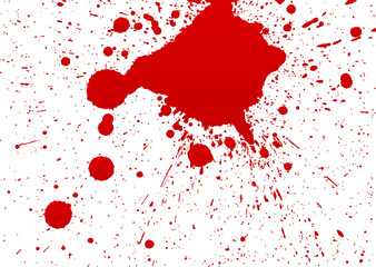 Blood splashes hand made tracing from sketch Vector Illustration