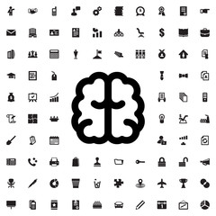 Poster - brain icon illustration