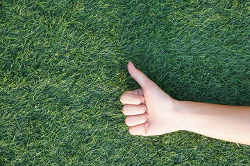 hand - grass background