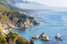 View Of The Pacific Ocean And The Coast, Big Sur, California, Usa
