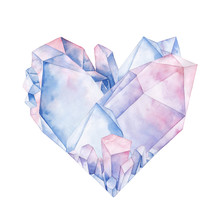 Watercolor Crystal Heart