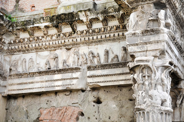 Wall Mural - Architectural details of Minerva forum. Rome, Italy